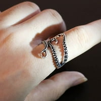Destyer Titanium čelik Gotski prsten retro duboki morski lignji od hobotnice modni nakit podesivi otvoreni