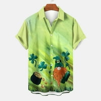 Sodopo muške havajske majice ljeto majice dolje kratki rukav gornji redovito fit casual tropske majice