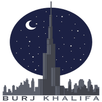 Burj Khalifa 20 24 Poznati znamenitosti zidni zid DÃ © Cor naljepnica krug noćni nebo Pozadina dizajna