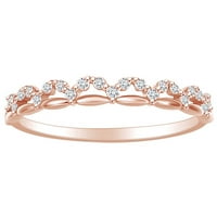 Carat okrugli bijeli prirodni dijamantski vjenčani prsten 14K čvrsti zlatni prsten veličine-9,5