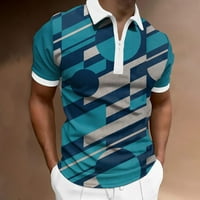 Muška košulja Golf majica Retro Color Contrast na otvorenom ulicom kratkih rukava s gumb za ispis odjeće