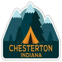 Chesterton Indiana Suvenir Frižider Magnet Kamp TENT dizajn