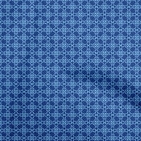 Onuone pamuk Kambric Indigo plava tkanina Geometrijska tkanina za šivanje od dvorišta otisnuta DIY odjeća