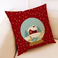 Iopqo božićni jastuk pokriva kućni dekor jastuk dekor božićnog uzorka uzorka kućica Sofa navlai kućnim