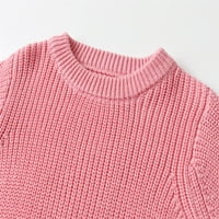 Toddler Baby Girl Boy pleteni džemper bluza pulover dukserica Topla Crewneck dugi rukavi na vrhu zimske
