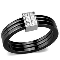 3W - visoki polirani prsten od nehrđajućeg čelika sa keramikom u mlazu