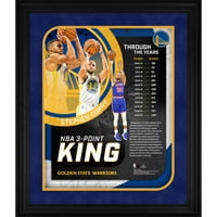 Stephen Curry Zlatni državni ratnici su uokvireni 20 24 NBA liderski kolaž sa 3 točke