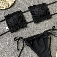 Ženski kupaći kostimi Tummy Control Plus Size Copuit CoverUp Ruched Hollow Sexy Bikini push-up podstavljeni