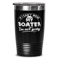 Funny poklon za ljubitelje šešira Boater - slatka čarobnjača od čaše 20oz crni nehrđajući čelik sa poklopcem