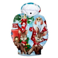 Jesenja zima Novi dolazak Unizirane božićne dukseve Santa Claus 3D pulover pulover Pokloni