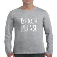 Muške majice s dugim rukavima - plaža molim