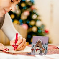 woxinda slavi božićnu osobu za odmor, skup karata, uključujući trodimenzionalnu božićnu karticu