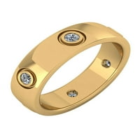 Prirodno 0,75ct okruglo Diamond Golwers Wedding Weddity Bend Ring Solid 18K Gold IJ Si2