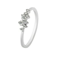 KUKOOSONG METORINI DAN Pokloni 18K pozlaćeni dijamant sa devet dijamanata za prstenove za žene srebro