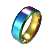 Yuehao pribor za prstenje modne jednostavne ljubitelje unise od nehrđajućeg čelika zrcalo prstenje nakit