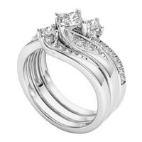 Cara Lady Dame Ring Bride Angažovanje vjenčanih prstenova godišnjica Veličina poklona 5-10