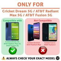 Talozna tanka futrola telefona Kompatibilna za Cricket Dream 5G, AT & T zračno MA 5G Fusion 5G, ružičasti