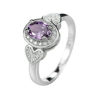 Prstenovi za ženske angažovanje okrugle rez cirkonije Ženski vjenčani prstenovi nakit prstenovi ženski