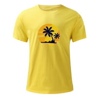 Njoeus Havajska majica za muškarce Majice za muškarce Muškarci Ležerni okrugli vrat 3D digitalni ispis