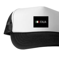 Cafepress - Italija: Italia & amp; Italijanska zastava - Jedinstveni kapu za kamiondžiju, klasični bejzbol