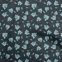 Onuone viskozni dres tamne teal plave tkanine cvjetni pletiv odjeću za preciziranje tkanine od tkanine