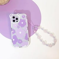 Kompatibilan za iPhone PRO MA Case Clear Cvjetni medvjedi fotoaparat s lijepim cvjetnim narukvicama