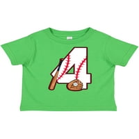 Inktastični bejzbol četvrti rođendan - četiri godine dar malih malih majica majica ili mališana