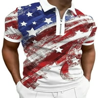 Voguele muškarci T majice rever vrat polo majica kratki rukav tee golf bluza Classic Fit pulover 5xl