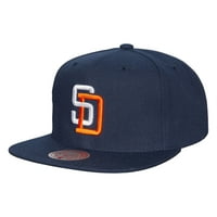 Muški Mitchell & Ness Navty San Diego Padres Cooperstown Kolekcija Evergreen Snapback Hat