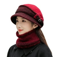Ženska šal šal za toplu vratu Zadebljana pletena zimska šešir za lice za vanjski