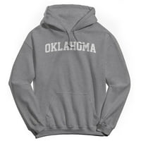 Oklahoma grafički maroon muški pamučni pulover hoodie