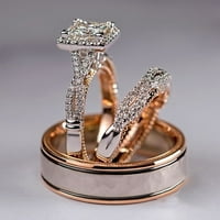 GDFUN Rose Gold Boolos Pjenušava cirkonska prstena za žene Luksuzni prsten