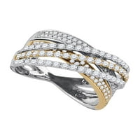 Čvrsta 14k bijela zlatna princeza rez dijamant Tri kamena svadbena prstena za vjenčanje za venčanje