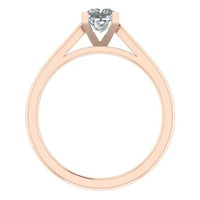 Dijamantni zaručni prstenovi za žene GIA certificirana princeza Solitaire Diamond Ring 14k Rose Gold