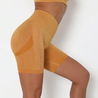 Chueow ženske ljetne kratke hlače za fitness hlače uske ugradbene rastezanje hip-up joga hlače