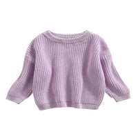 Dojenčad za djecu Dječji djevojka prevelizirani pleteni džemper Chunky dugih rukava majica s dugim rukavima