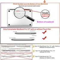 Poklopac ljuske tvrdog slučaja kompatibilan je s rel. MacBook Pro 13 sa kablovskim kravatom Model: A1706