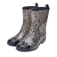 Cuoff Cowgirl Boots Punk stil Mid Neklizajuće kiše Vanjske gumene vodene cipele kaubojske čizme za žene