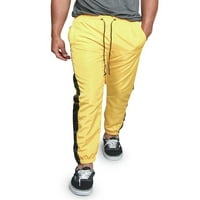 -Style USA muške prugaste atletske jogging windbreaker staklene hlače tr - zlato - 2x-velike