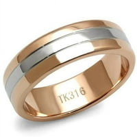 Muški prsten od nehrđajućeg čelika od nehrđajućeg čelika za IP Rose Gold bez kamena bez kamena - veličine