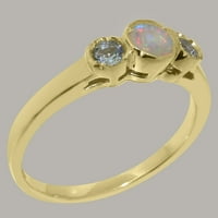 Britanci izrađeni zapanjujući 9k žuti zlatni prirodni zaručni prsten i mogućnosti za uključivanje žena