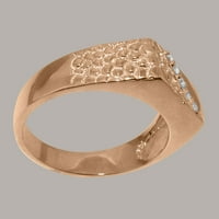 Britanci napravio 14k ružičasto zlato pravi originalni prsten za dijamantne muške opseg - Veličina opcije