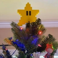 3D PIXEL STAR božićno stablo Topper Classic Game Ornament Christmas Drvo Decor