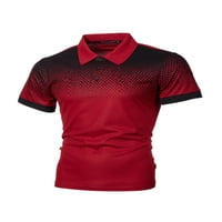 Muškarci vrhovi rever za majice s kratkim rukavima Polo košulja MENS Classic Fit Majica Golf Tee Red