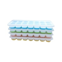 Carolilly Ledeni kalup sa poklopcem, čvrsta boja ledene kocke ladice za hranu za hranu za tortu šećer