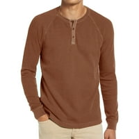 Majice bluza bavi se čišćenjem muških dugih rukava majica od pune boje košulja s kapuljačom bez rukava