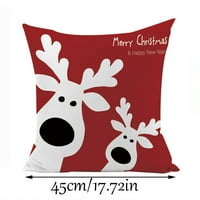 NJSPDJH Početna Vjenčani božićni jastuk za božićni jelen i božićno drvo digitalno tiskano kućni jastučni
