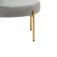 Željezni okvir Velvet Accent Stolica, moderna zlatna stolica za staničnost za dnevni boravak, tapacirana