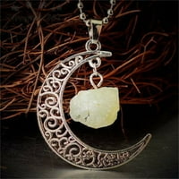 Yinguo Prirodni kvarcni privjesak Čakra Izlječenje dragulja Drage Moon ogrlice nakit