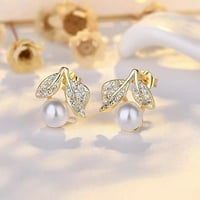 Mnogodnevne naušnice pune dijamantske biserne naušnice žensko ljeto jedinstveno osjetilo minđuše srebrne